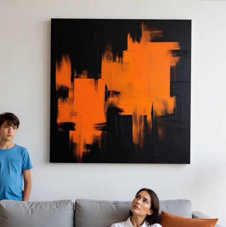 Original Abstract Expressionism Abstract Painting by Akash Bhisikar