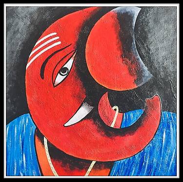 Modern deals ganesha painting