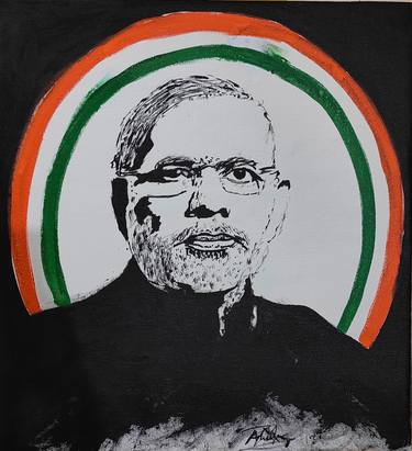 Original Portraiture Political Paintings by Akash Bhisikar