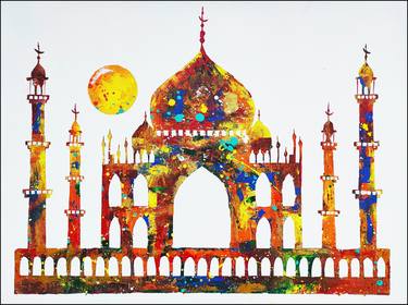 Original Abstract Architecture Paintings by Akash Bhisikar