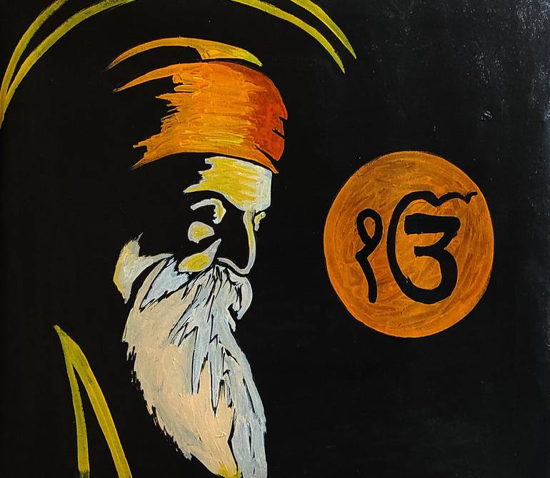 Guru nanak dev ji by Akash Bhisikar | Saatchi Art