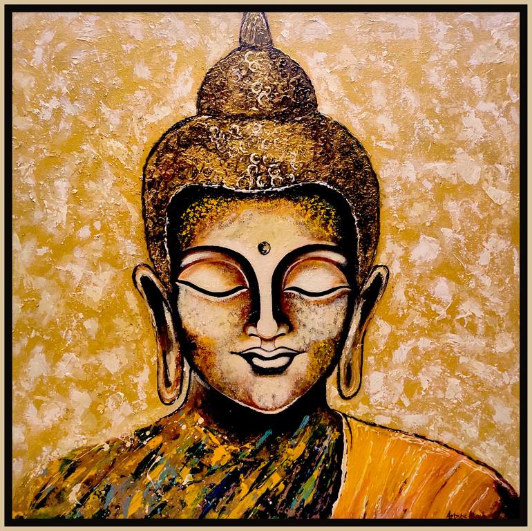 LORD BUDDHA Painting by Akash Bhisikar | Saatchi Art