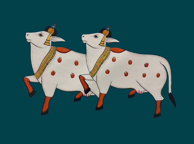 indian cow paintings