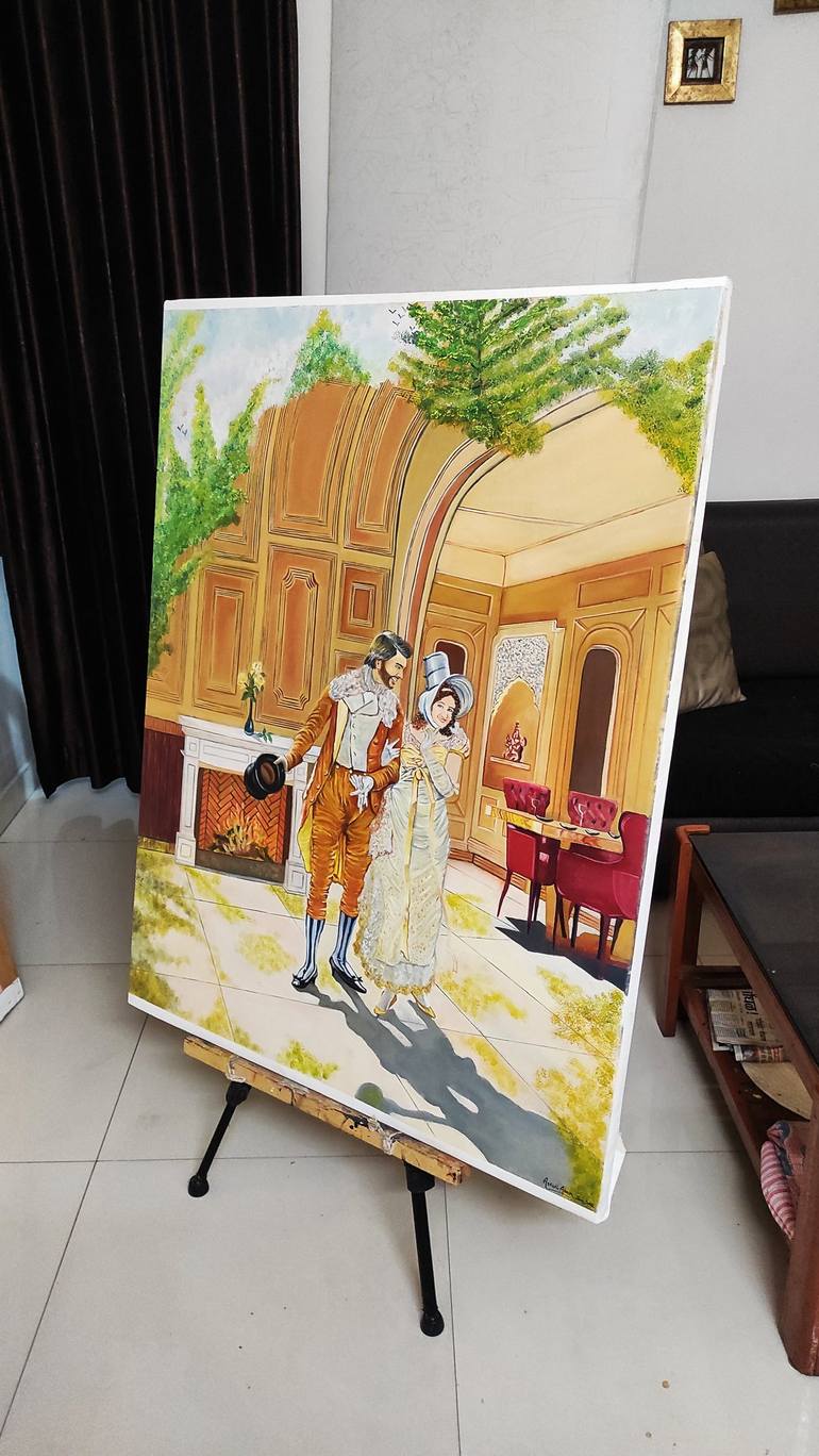 Original Figurative Love Painting by Akash Bhisikar
