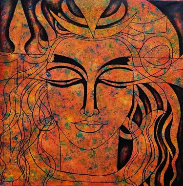 Original Expressionism Religious Paintings by Akash Bhisikar