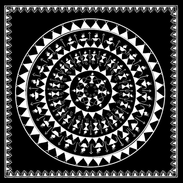african tribal art black and white