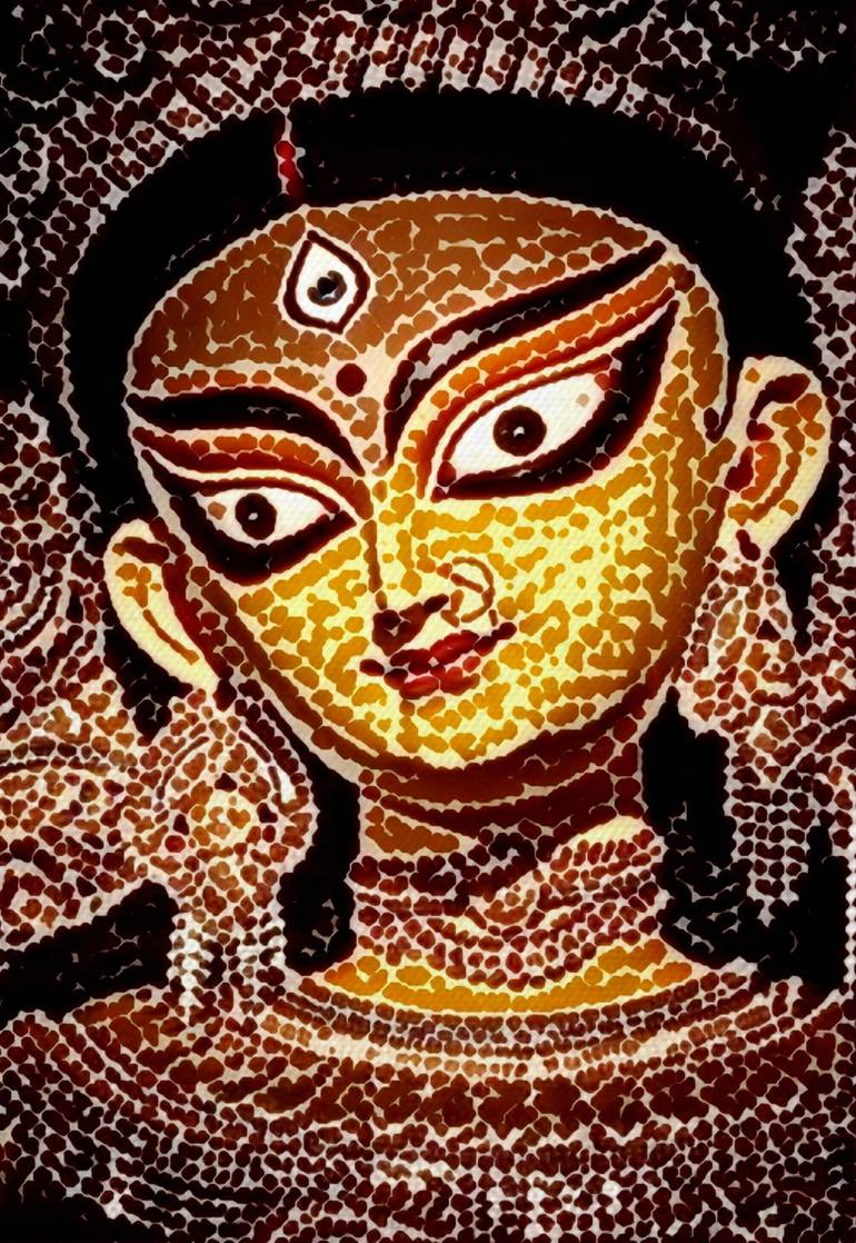Durga Maa Painting by Akash Bhisikar | Saatchi Art