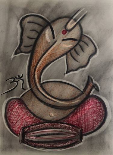 Charcoal Freehand Ganesha thumb