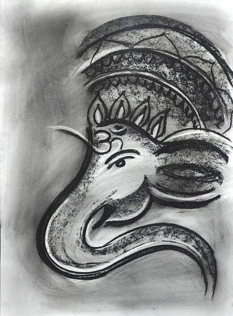 OM GANESHA Drawing by Akash Bhisikar | Saatchi Art