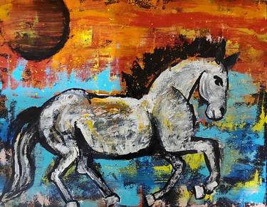 Print of Abstract Horse Paintings by Akash Bhisikar
