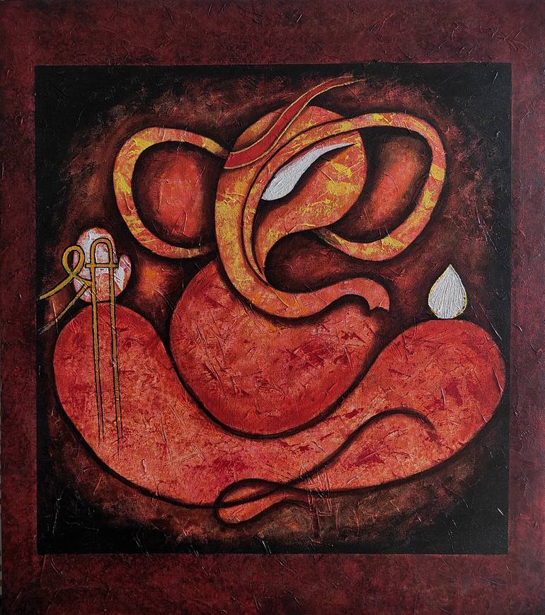 Abstract Paintings Of Ganpati