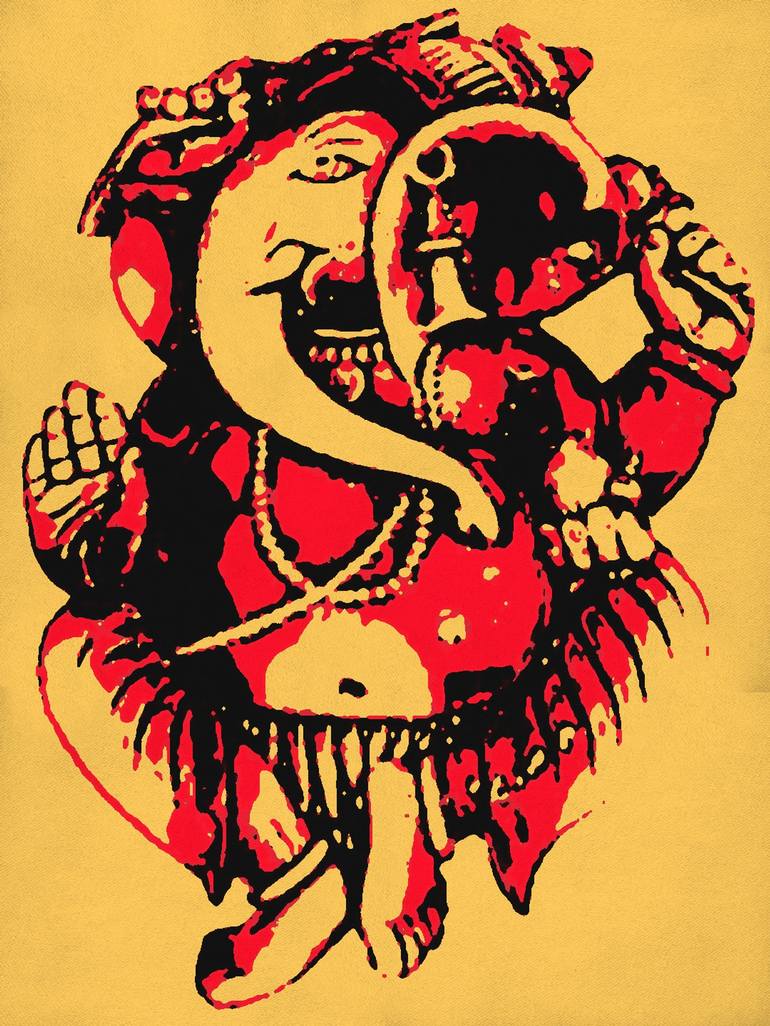 Original Art Deco Religious Paintings by Akash Bhisikar