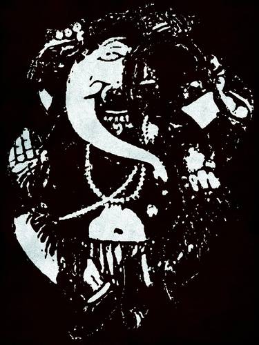 Lord Ganesha - Black & White Pop art thumb