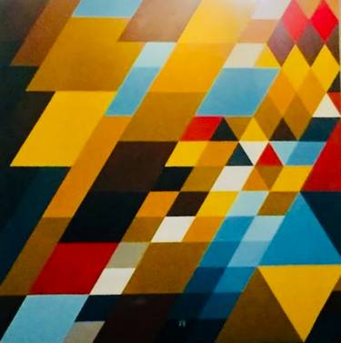 Original Cubism Geometric Paintings by Akash Bhisikar