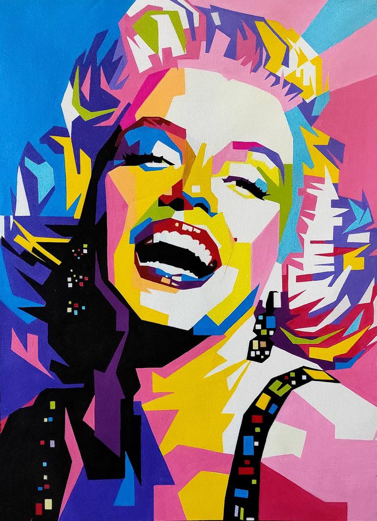 Marilyn Monroe Pop Art Painting by Akash Bhisikar | Saatchi Art
