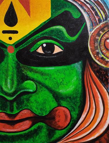 KATHAKALI HALF FACE ABSTRACT thumb