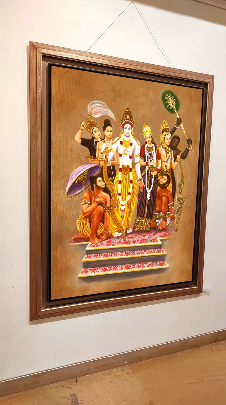 Real Ram Darbar Oil Painting Painting by Akash Bhisikar | Saatchi Art