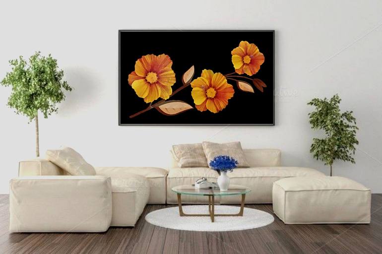 Original Floral Painting by Akash Bhisikar