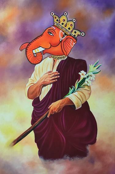 Original Modern Religion Paintings by Akash Bhisikar