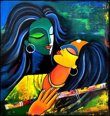 Print of Modern Love Paintings by Akash Bhisikar