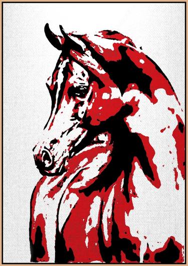 Horse - Red and Black Pop Art thumb