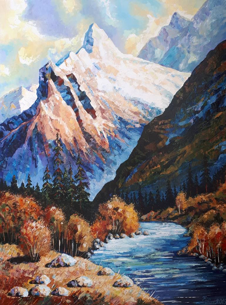 Original Figurative Landscape Painting by Marina Kirillova