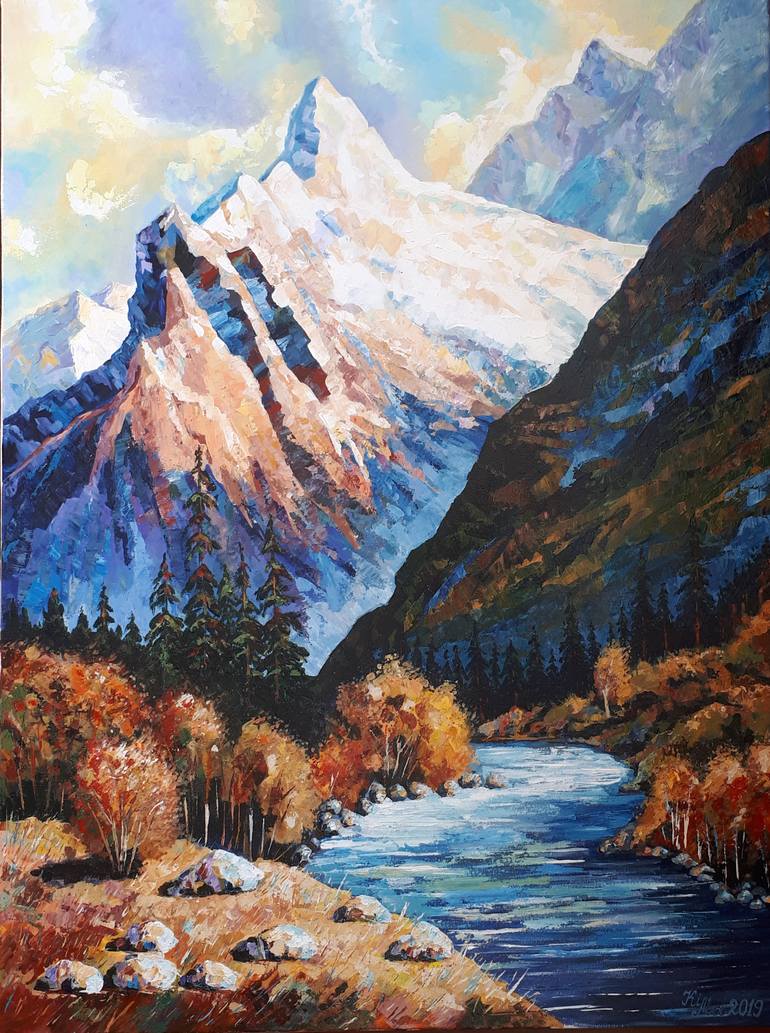 Original Figurative Landscape Painting by Marina Kirillova