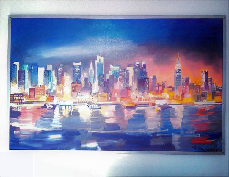 New York-Skyline Painting by Markus Nieden | Saatchi Art