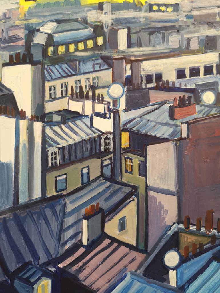 Paris Rooftops Painting by Markus Nieden Saatchi Art