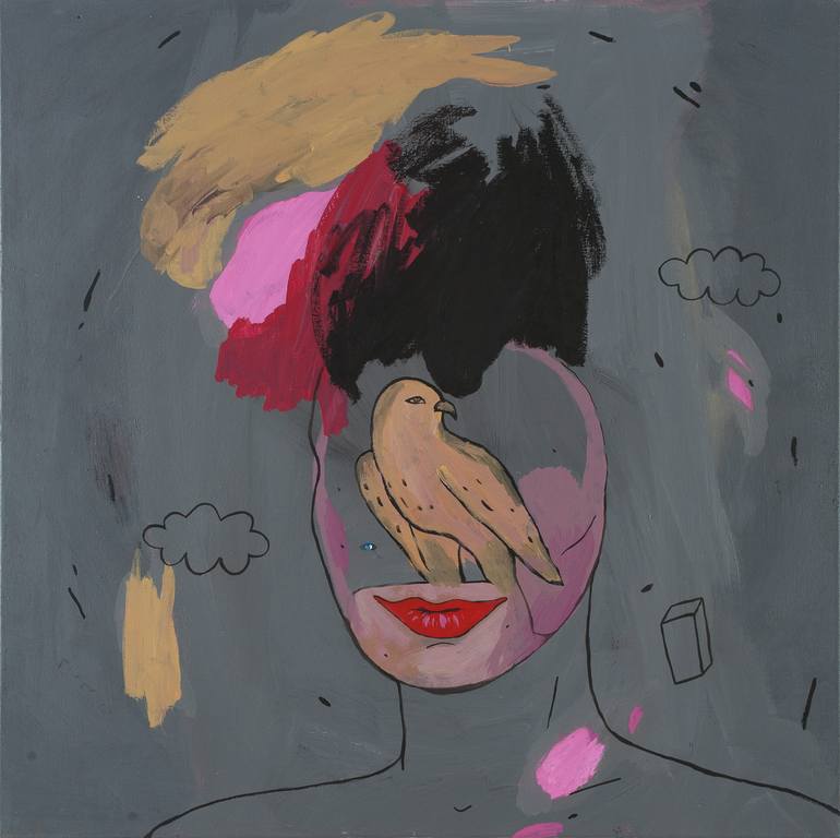 Girl bird Painting by Lisa Zhdanova Saatchi Art