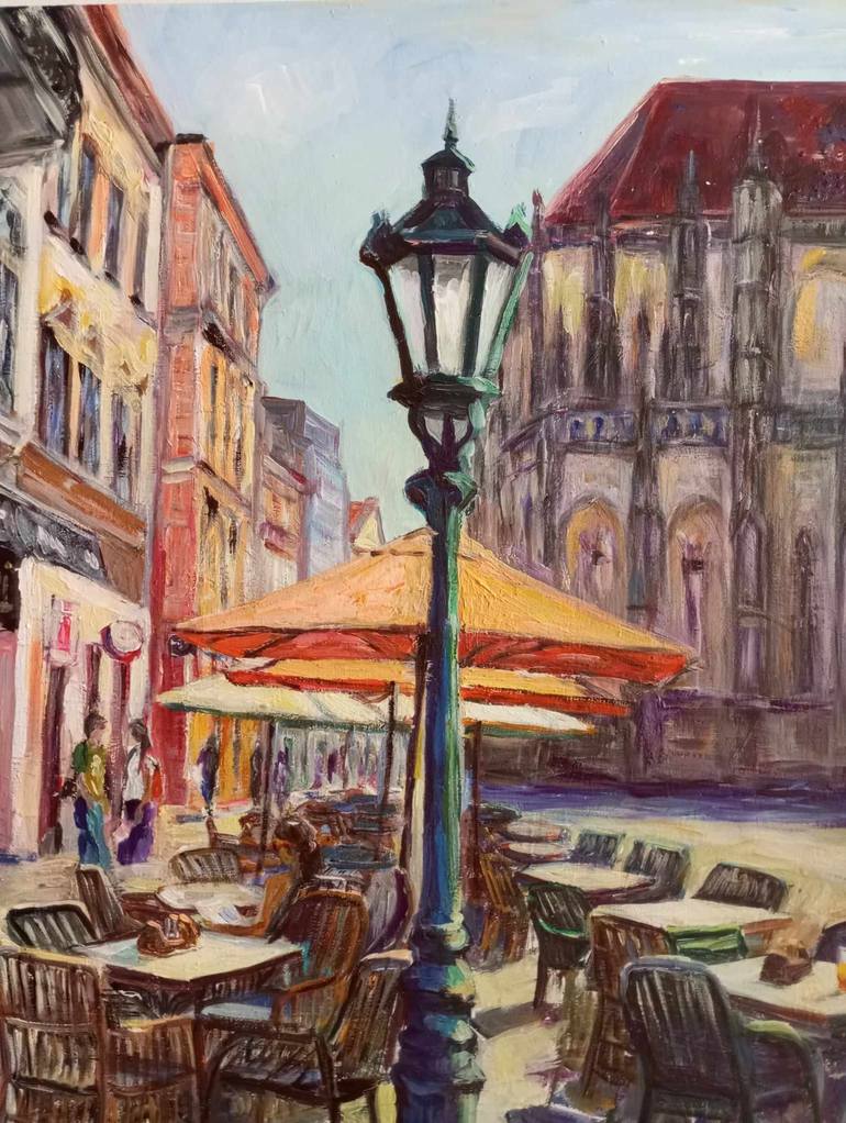 Original Impressionism Architecture Painting by Andy Gakova 