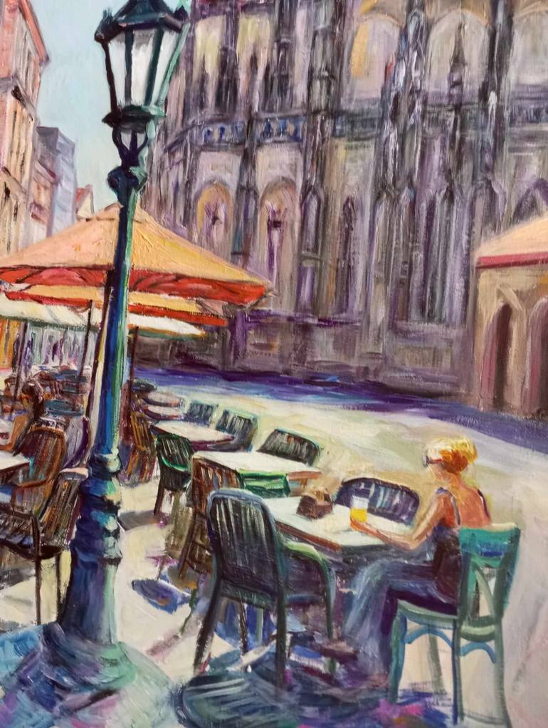 Original Impressionism Architecture Painting by Andy Gakova 