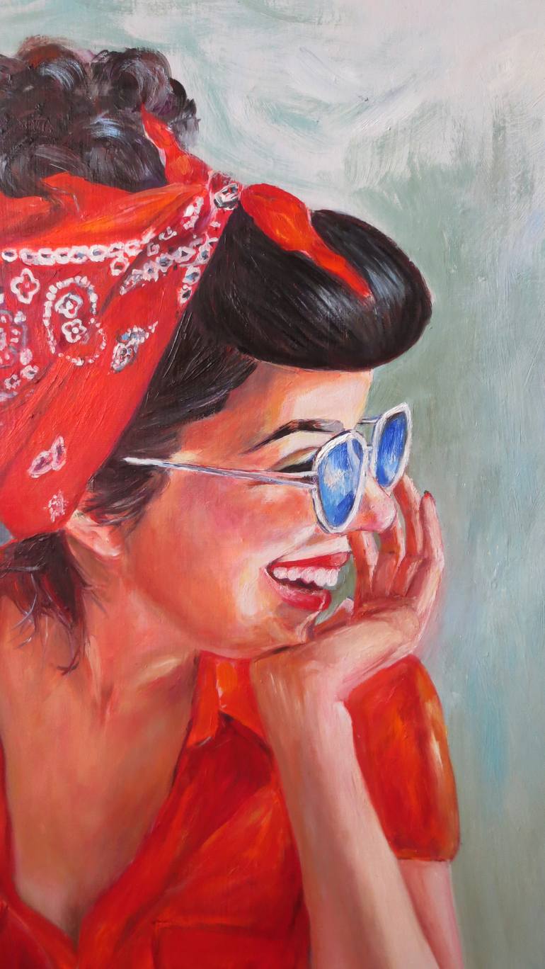 Original Impressionism People Painting by Andy Gakova