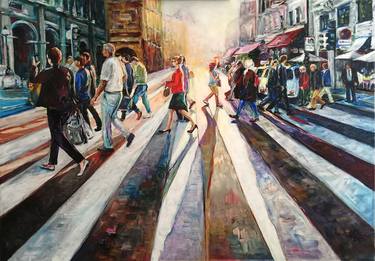 Original Impressionism People Paintings by Andy Gakova