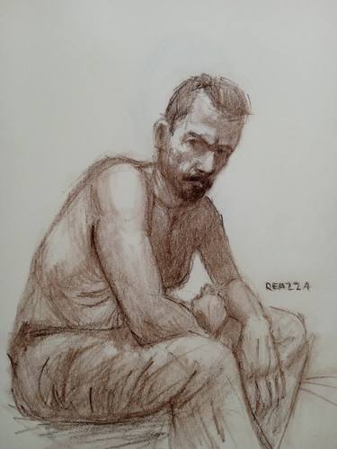 Original Expressionism Men Drawings by William Reazza