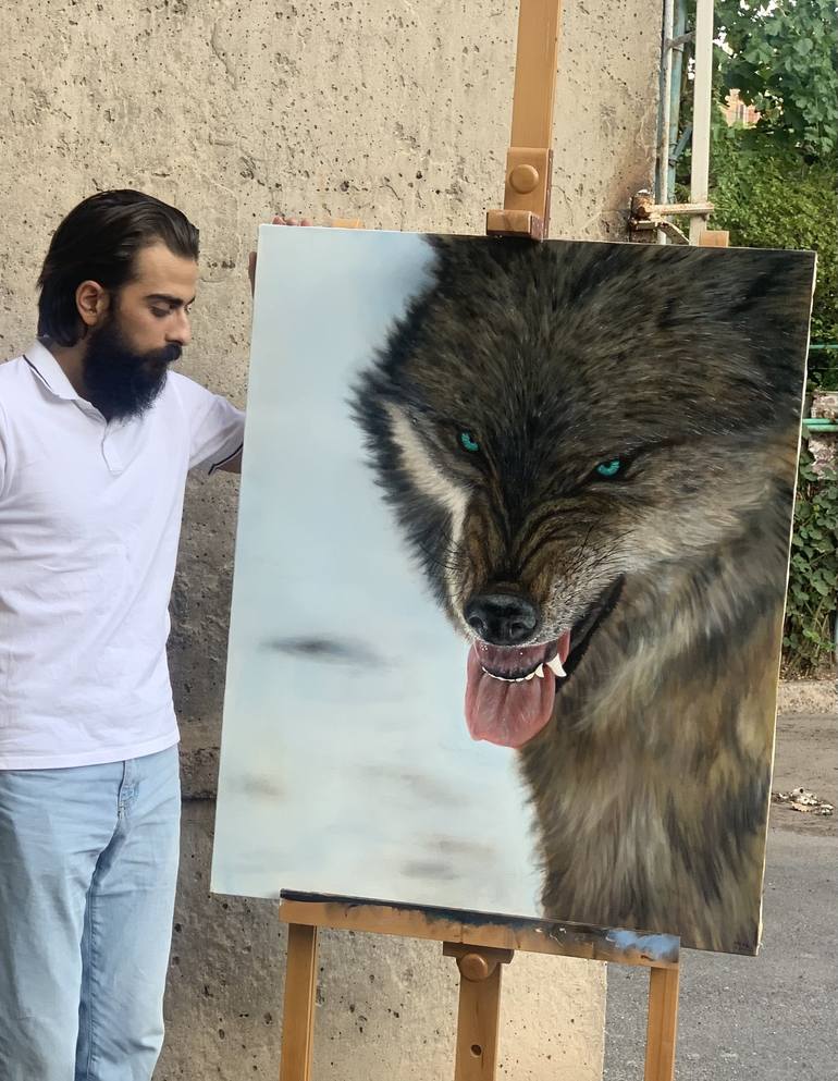 Original Photorealism Animal Painting by Shakart Shant Karapetyan