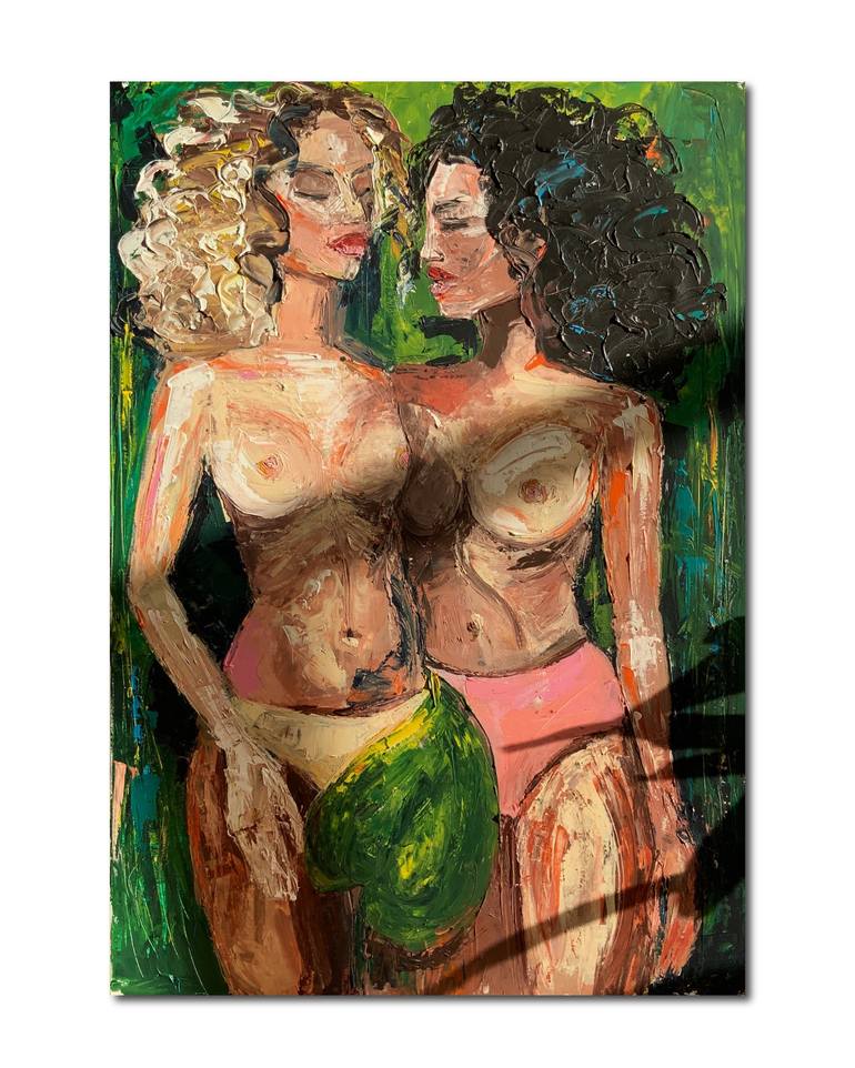 Original Expressionism Nude Painting by Zhannet Podobed