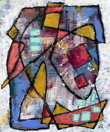 Original Abstract Expressionism Abstract Mixed Media by Joanne Herrmann