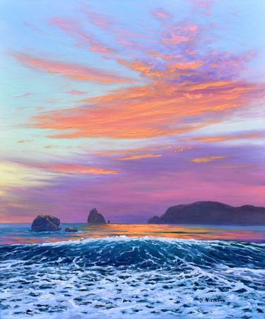 Original Impressionism Seascape Painting by Yulia Nikonova