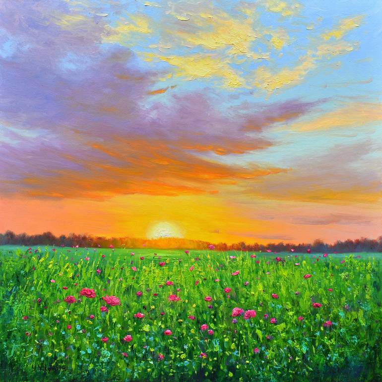 Sunrise Painting by Yulia Nikonova | Saatchi Art Canada