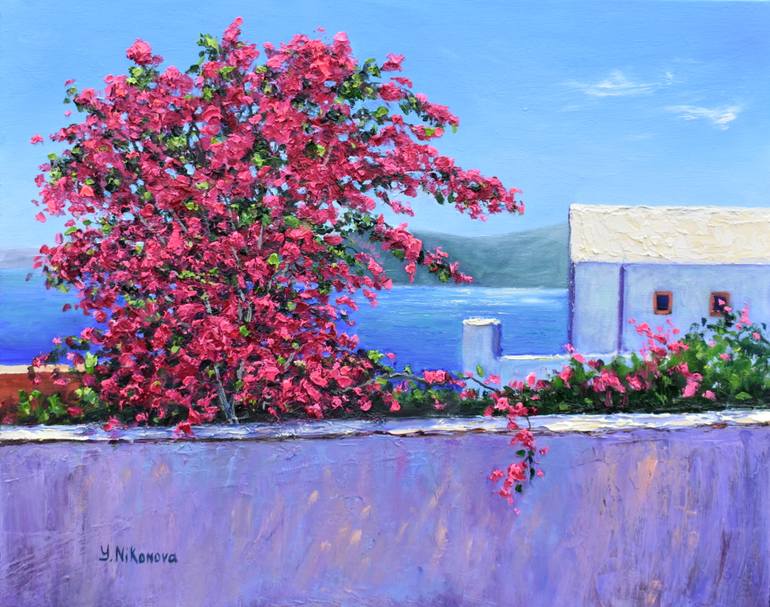 Original Landscape Painting by Yulia Nikonova | Contemporary Art on Canvas | On the Way Up the Hill