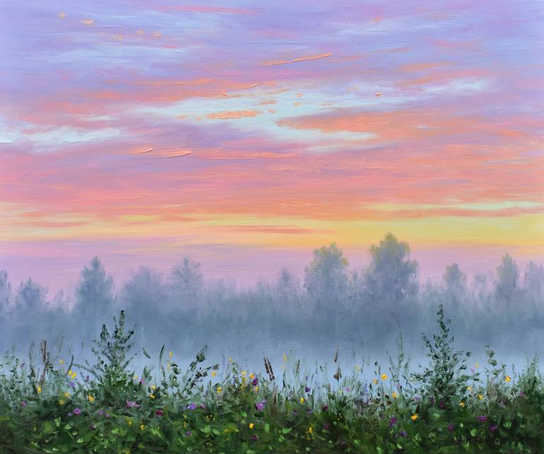 Sunrise Painting by Yulia Nikonova | Saatchi Art Slovenia
