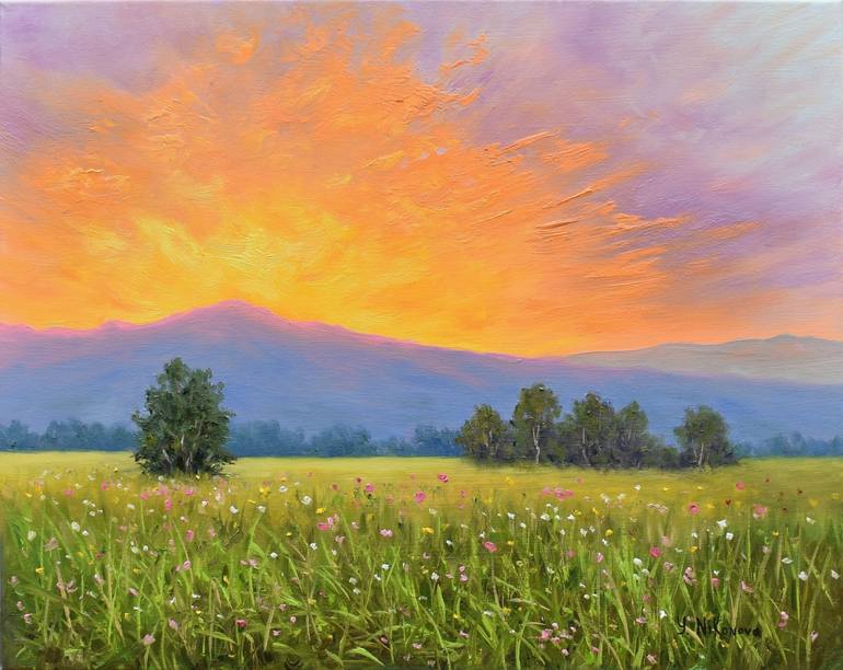 Sunrise Painting by Yulia Nikonova | Saatchi Art Canada