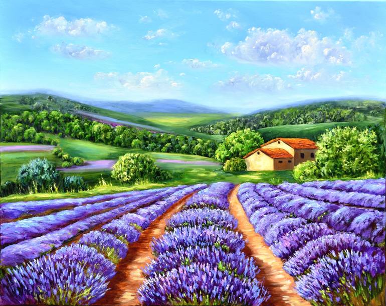Print of Impressionism Landscape Paintings by Yulia Nikonova