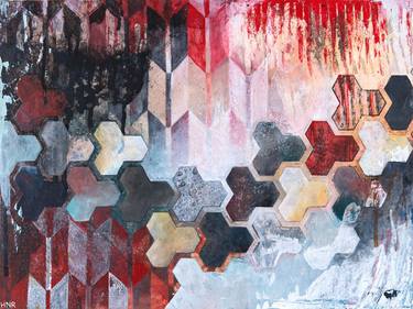 Original Abstract Geometric Paintings by Heather Robinson