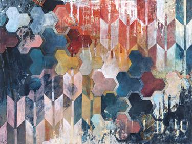 Original Abstract Geometric Paintings by Heather Robinson