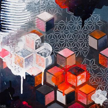 Original Abstract Geometric Paintings by Heather Robinson