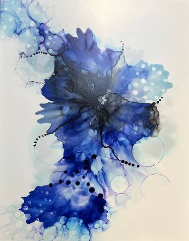 Original Abstract Floral Paintings by Rebecca Bond