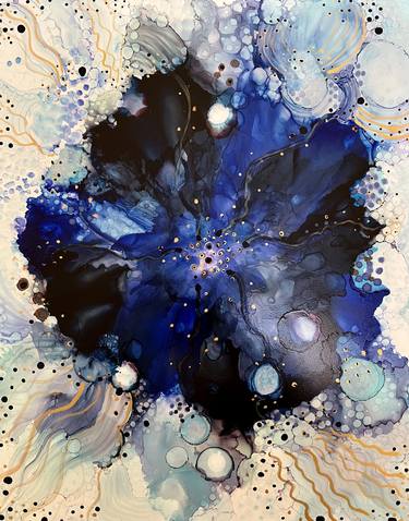 Print of Abstract Expressionism Floral Paintings by Rebecca Bond