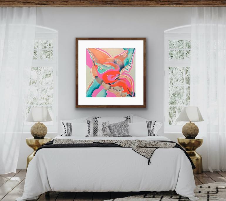 Original Art Deco Abstract Painting by Rebecca Bond